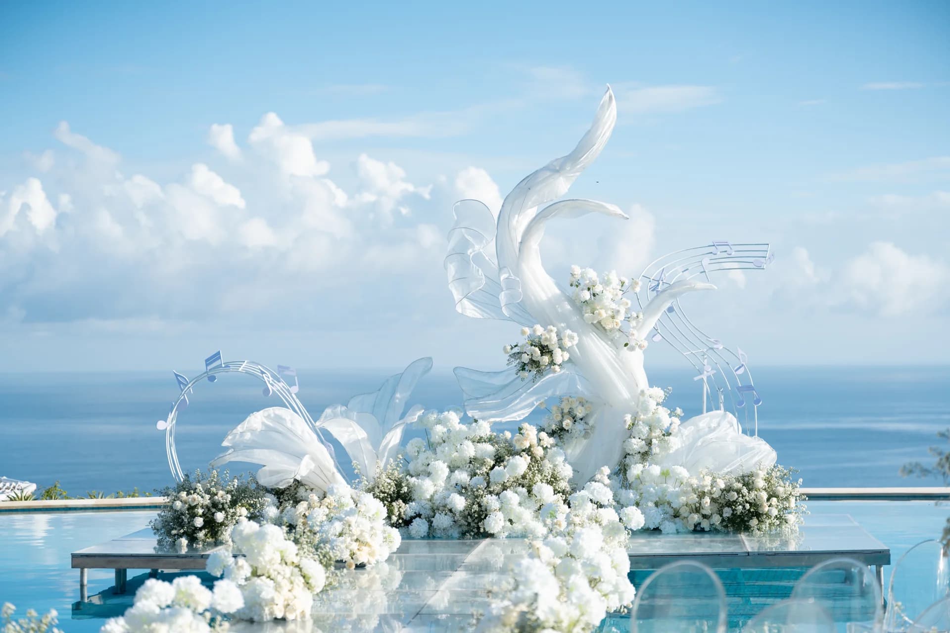 Clifftop ocean view wedding at VANARA Resort & Spa