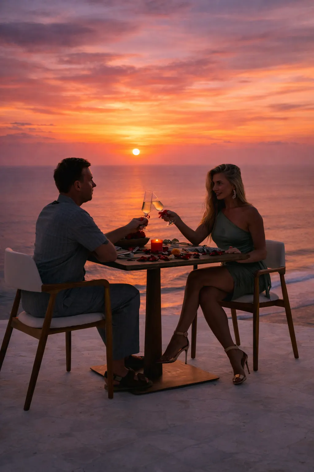 Cena privada sobre el acantilado