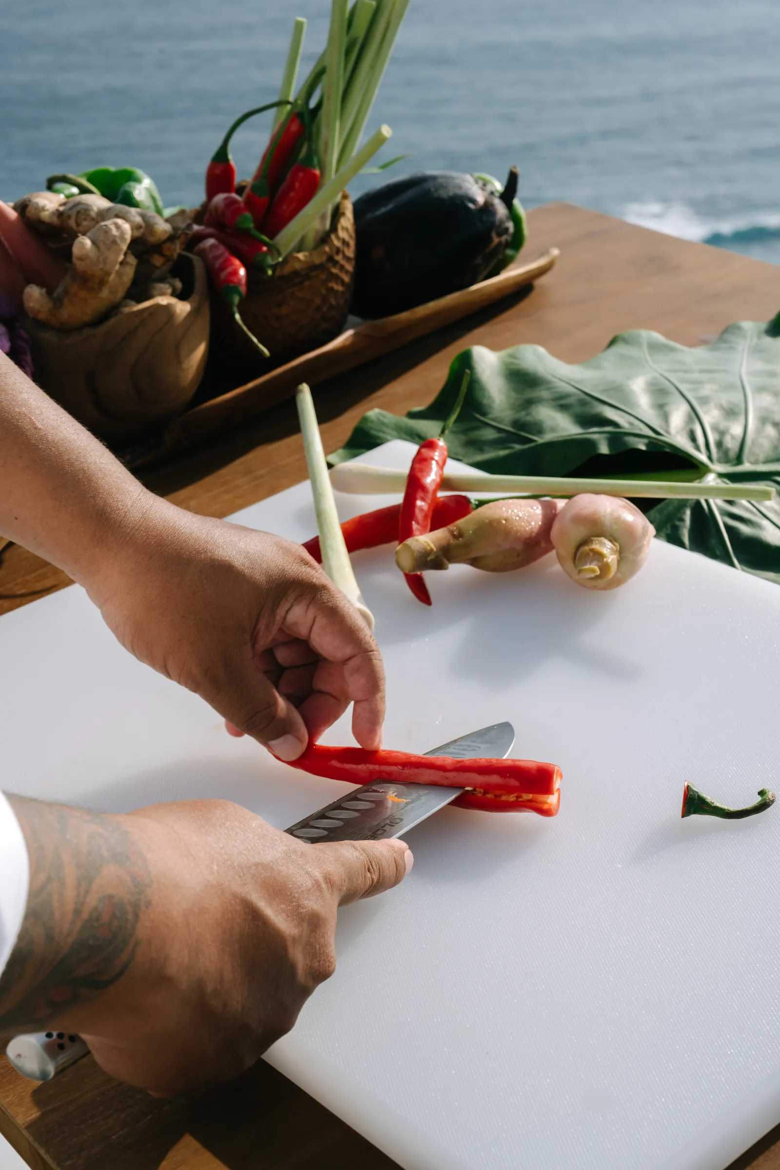 MediterAsian dishes and ingredients at Kokoon restaurant 2