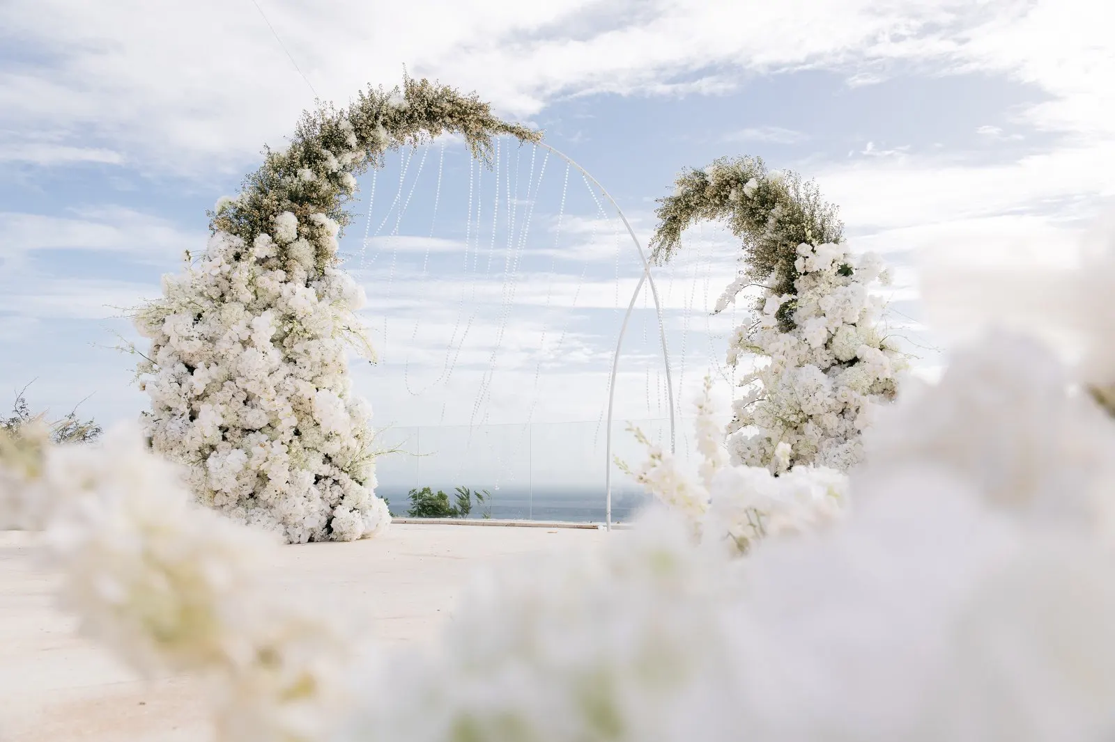 Private Villa Lawn ceremony setting