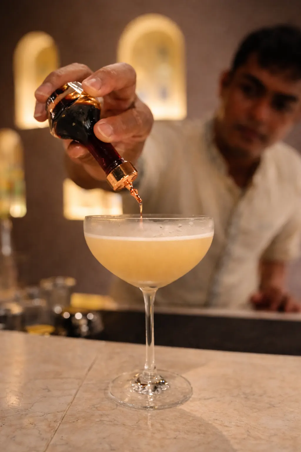 Champagne toast and sunset cocktails at Vanara weddings